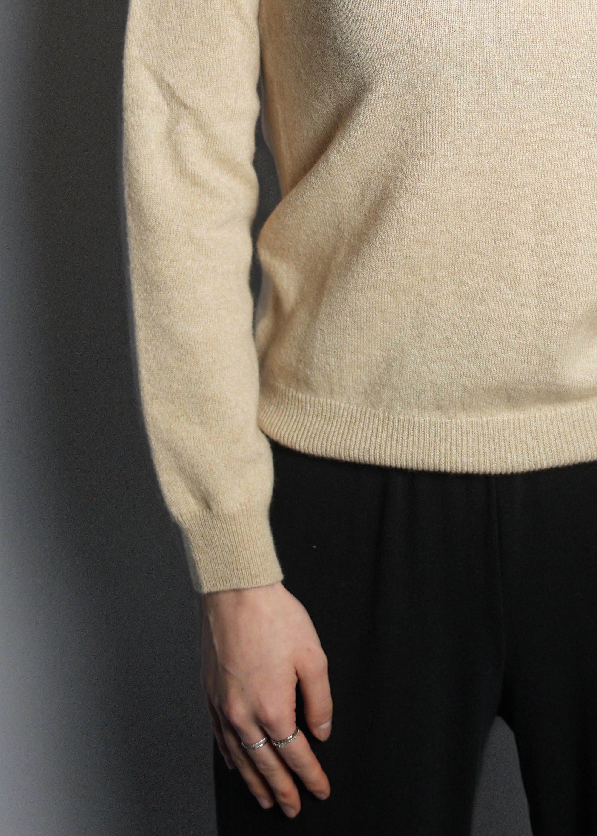Mock Neck Cashmere Sweater - Kashme